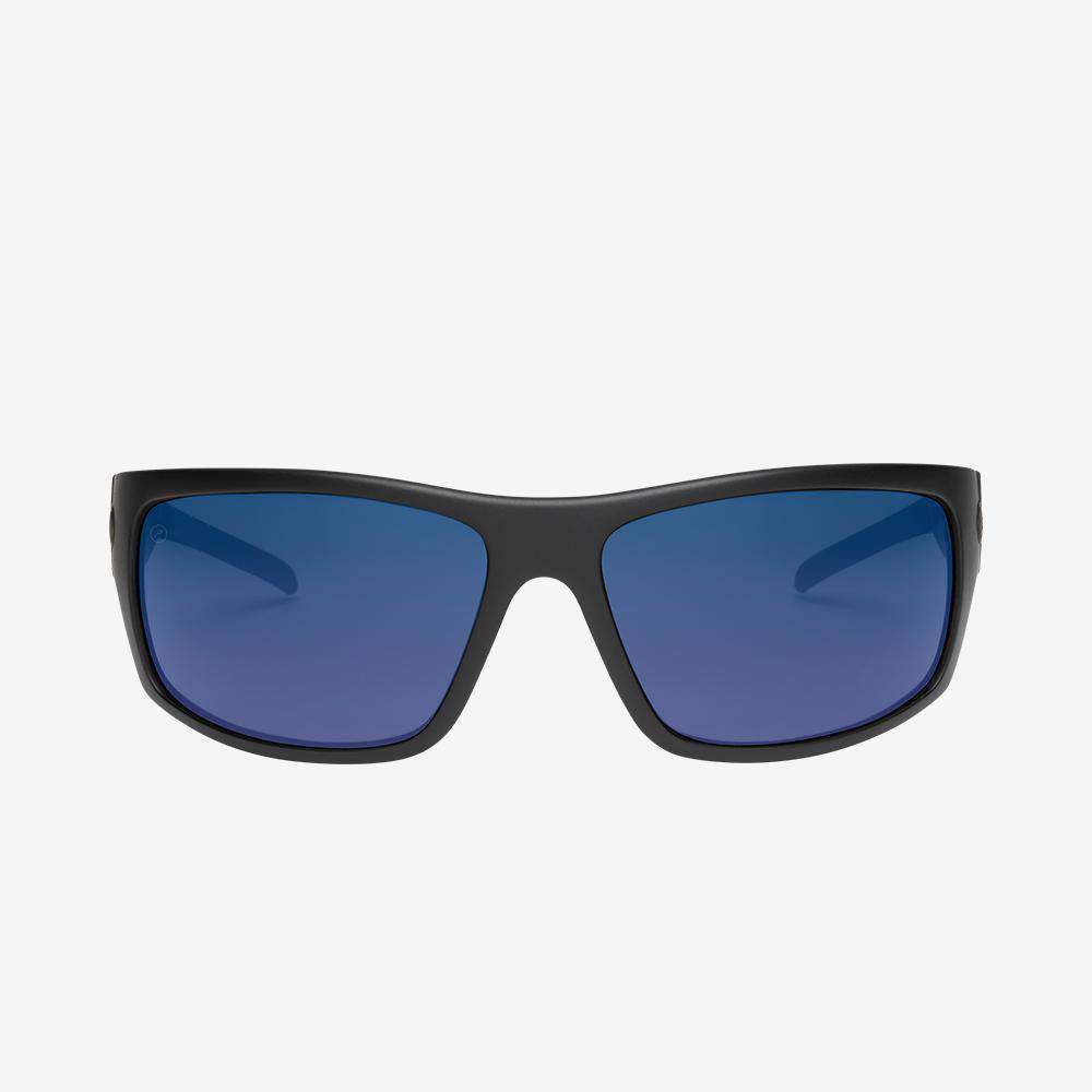 Electric Men's and Women's Sunglasses - Tech One XL Sport - Matte Black / Blue Polarized Pro - Sport Wide Frame Wrap Around Sunglasses