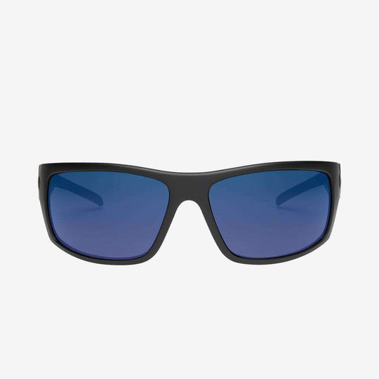 Electric Men's and Women's Sunglasses - Tech One XL Sport - Matte Black / Blue Polarized Pro - Sport Wide Frame Wrap Around Sunglasses