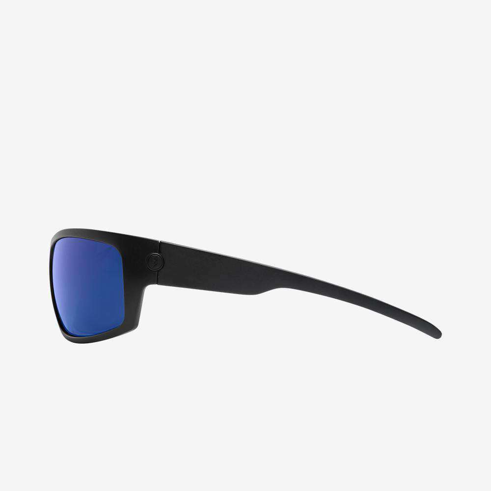 Electric Men's and Women's Sunglasses - Tech One XL Sport - Matte Black / Blue Polarized Pro - Sport Wide Frame Wrap Around Sunglasses