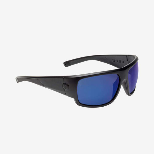 Electric Men's and Women's Sunglasses - Mahi - Matte Black / Blue Polarized Pro - Polarized Wrap Around Sport Sunglasses