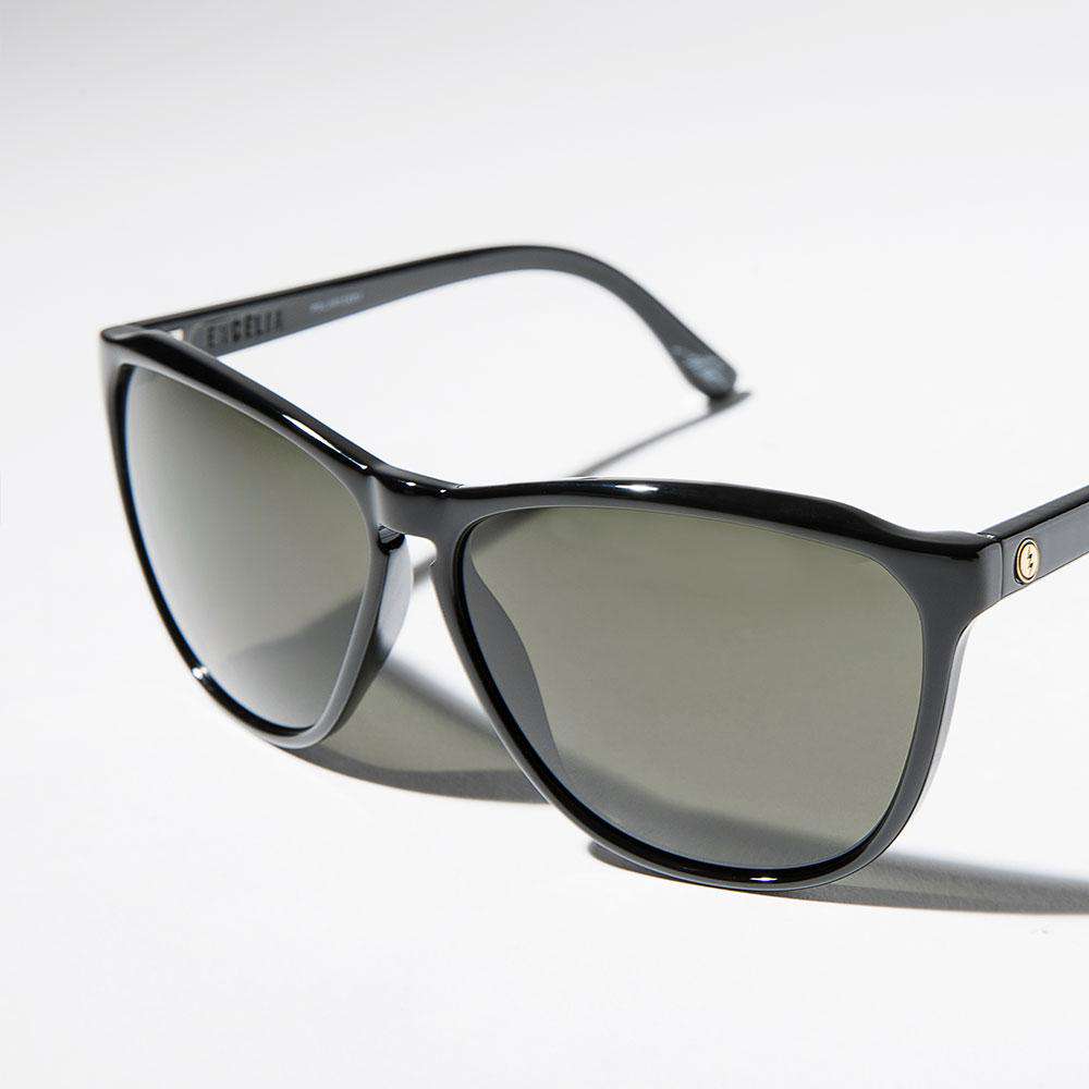 Electric Men's and Women's Sunglasses - Encelia - Gloss Black / Grey Polarized - Oversized Cat Eye Sunglasses